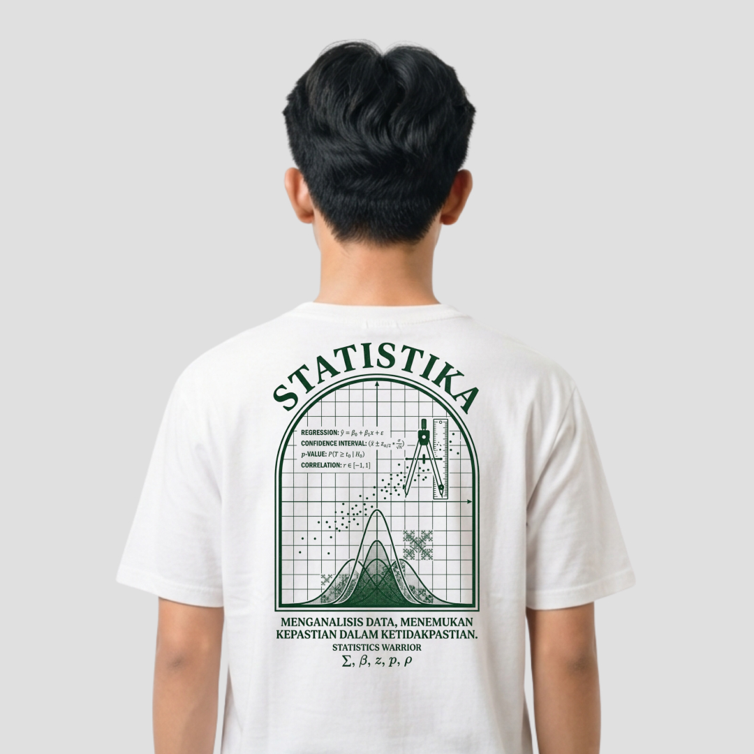 Kaos Distro D-A06 Statistika – Premium Cotton Combed Unisex | Kaos Data Analyst — foto 2
