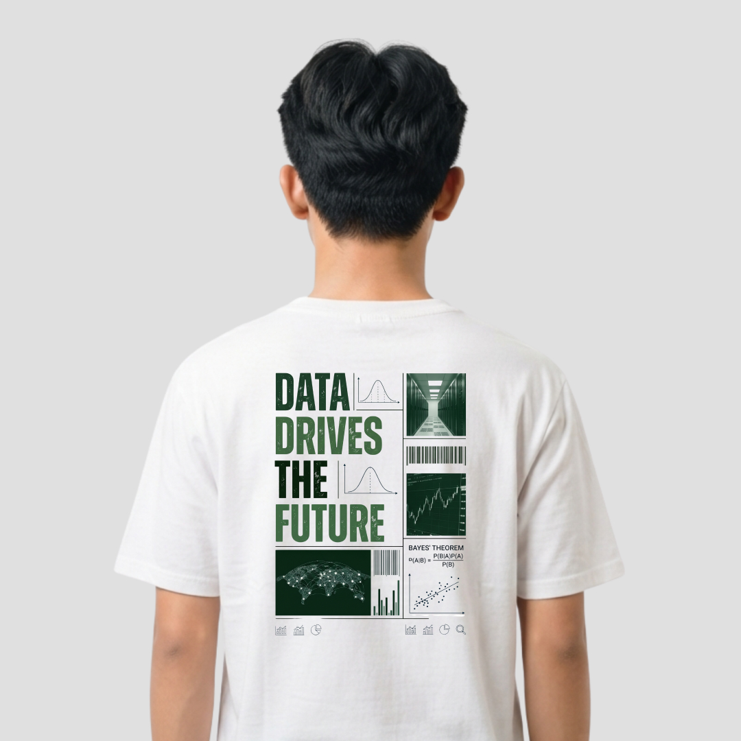 Kaos Distro D-A11 Simple Data Drive the Future Premium Cotton Combed Kaos Pria Wanita Unisex — foto 2