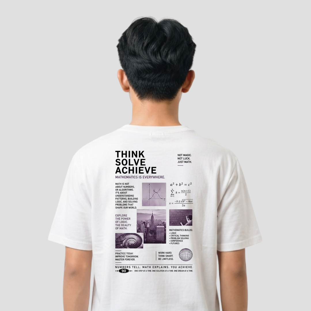 Kaos Distro D-A09 Think Solve Premium Cotton Combed Kaos Pria Wanita Oversize Casual Unisex — foto 2