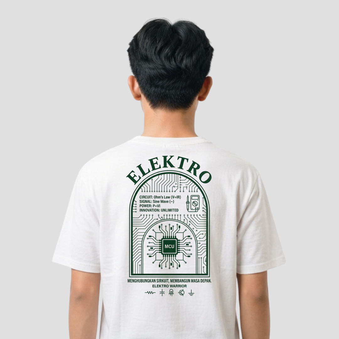 Kaos Distro D-A08 Elektro Unisex – Premium Cotton Combed | Kaos Teknik Elektro — foto 2