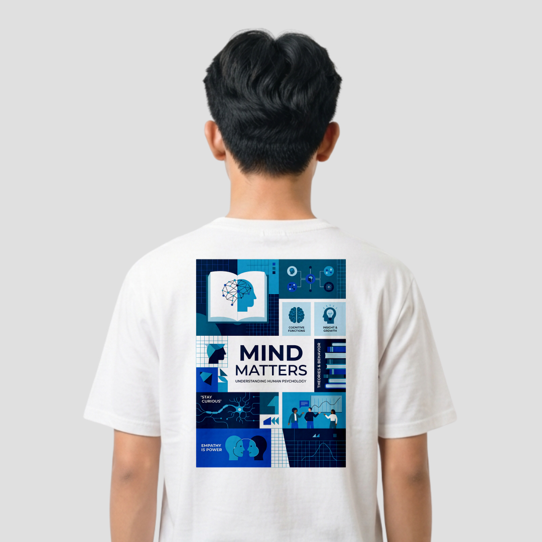 Kaos Distro D-A04 Mind Matters Unisex – Premium Cotton Combed — foto 2