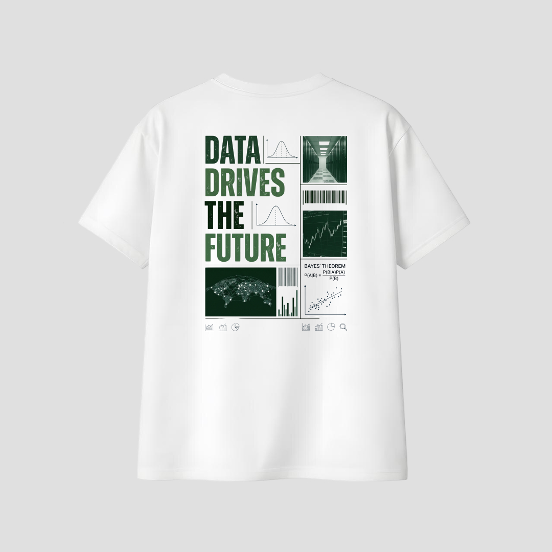 Kaos Distro D-A11 Simple Data Drive the Future Premium Cotton Combed Kaos Pria Wanita Unisex