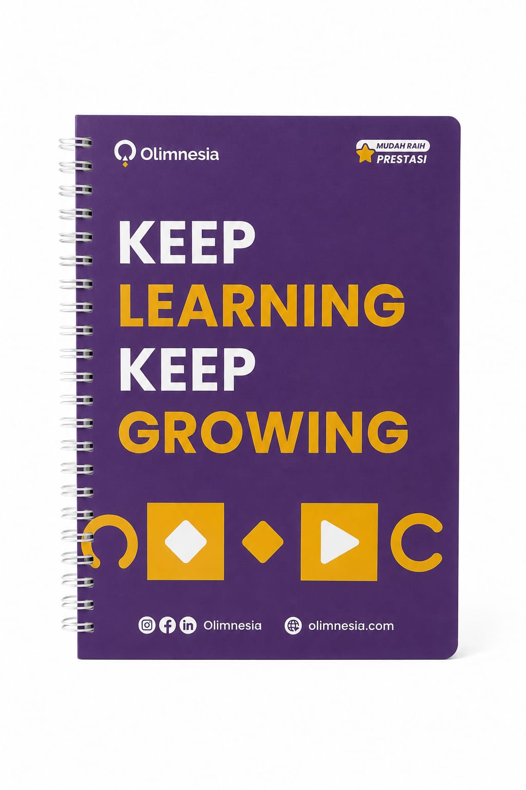 Notebook Quotes Olimnesia A5 – Hardcover Laminasi Doff, 50 Lembar Kertas Polos