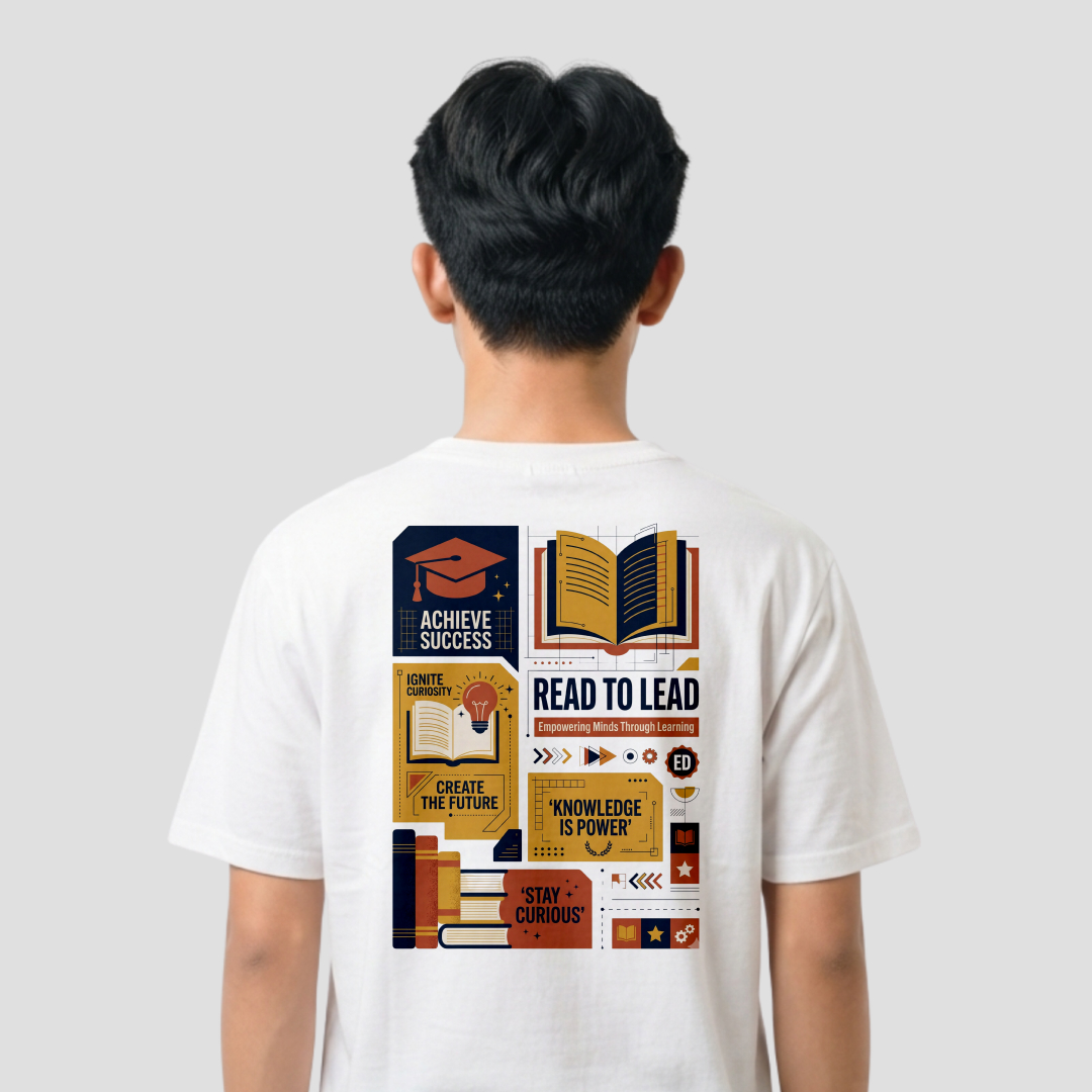 Kaos Distro D-A02 Edukasi Unisex – Premium Cotton Combed | Kaos Motivasi Belajar — foto 2
