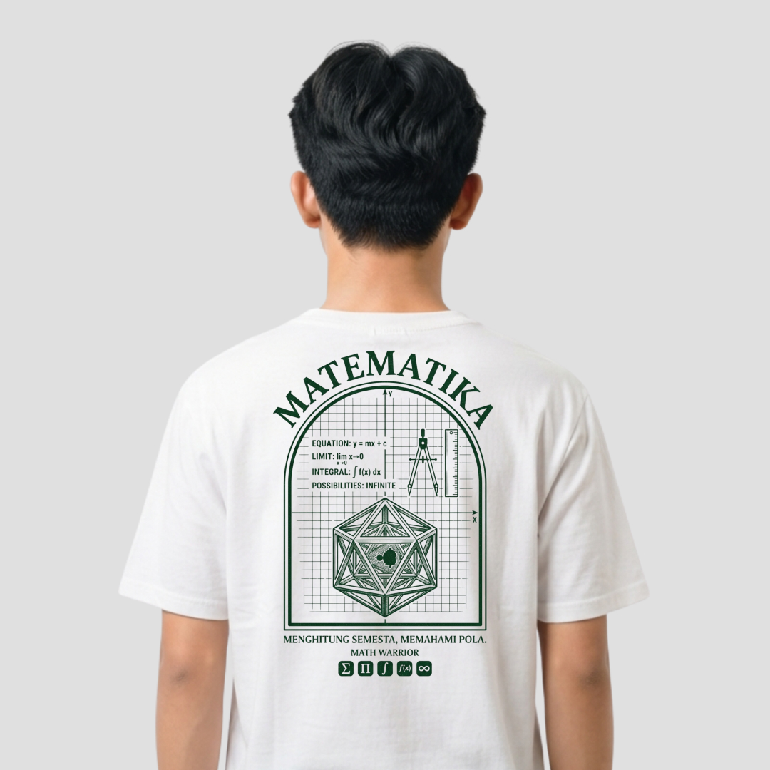 Kaos Distro D-A05 Matematika Unisex – Premium Cotton Combed | Kaos Matematika & Math Warrior — foto 2