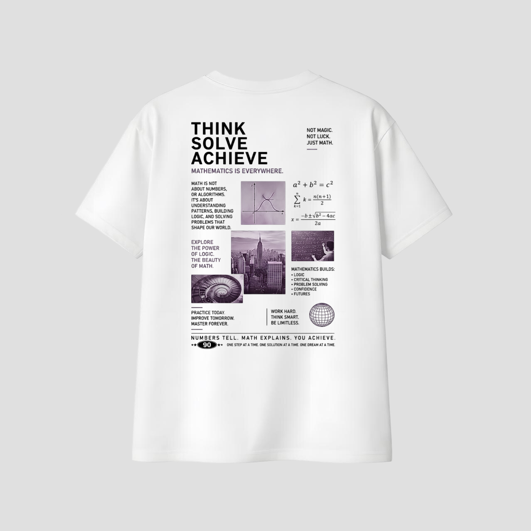 Kaos Distro D-A09 Think Solve Premium Cotton Combed Kaos Pria Wanita Oversize Casual Unisex