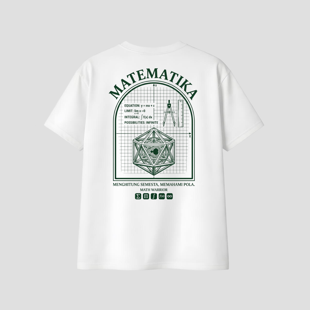 Kaos Distro D-A05 Matematika Unisex – Premium Cotton Combed | Kaos Matematika & Math Warrior
